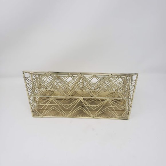 Target Gold Metal Geometric Tiered Mail Letter Paperwork Office Organizer - Picture 4 of 8